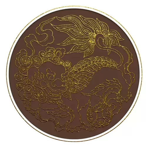 鎏金圓盤底紋插圖素材