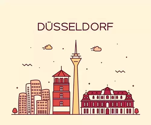 全球城市印象-杜塞爾多夫插圖