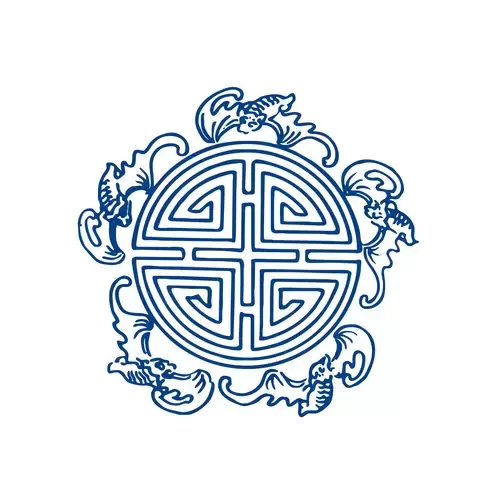 青花瓷圖案插圖