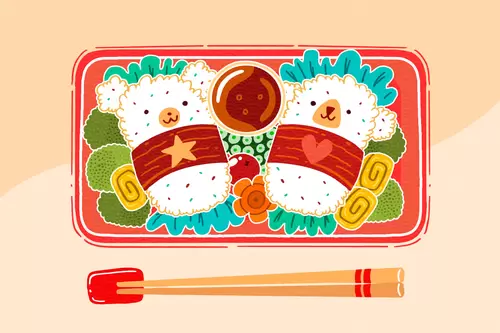日本美食-便當插圖