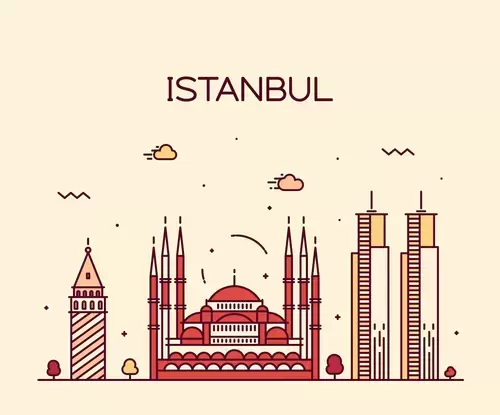 全球城市印象-伊斯坦布爾插圖素材