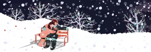情人節-雪地裡的暖陽插圖