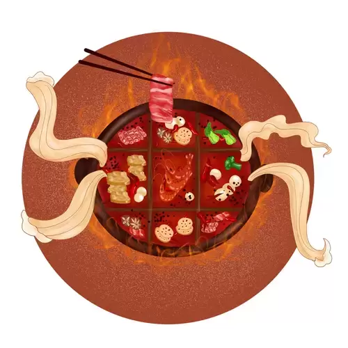 中華美食-九宮格火鍋插圖