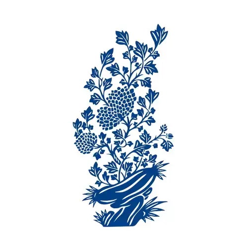 青花瓷圖案插圖