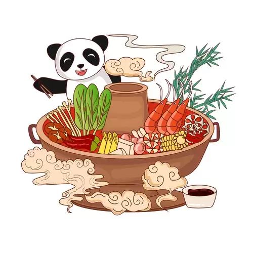 中華美食-重慶火鍋插圖