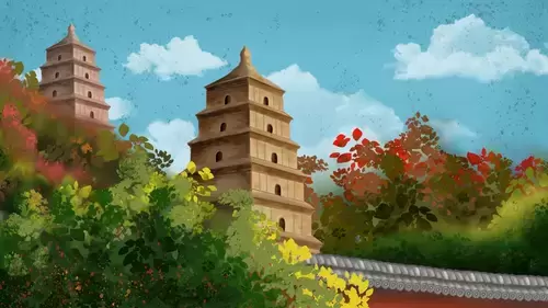 中國古建-古塔插圖