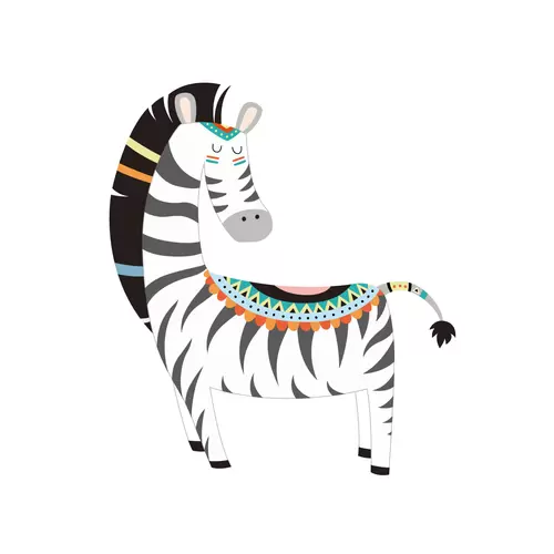 森林動物-斑馬插圖