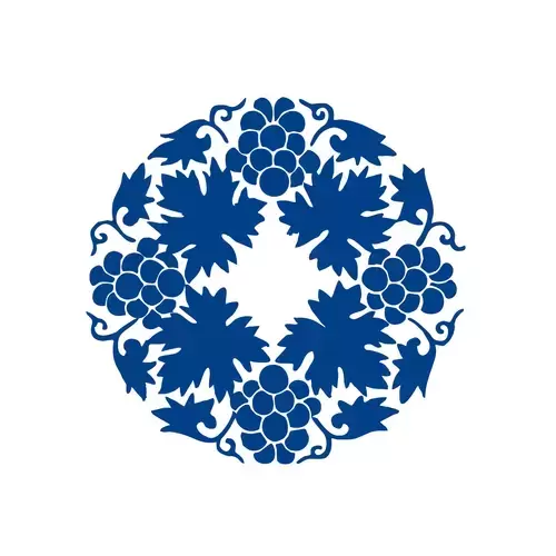 青花瓷圖案插圖