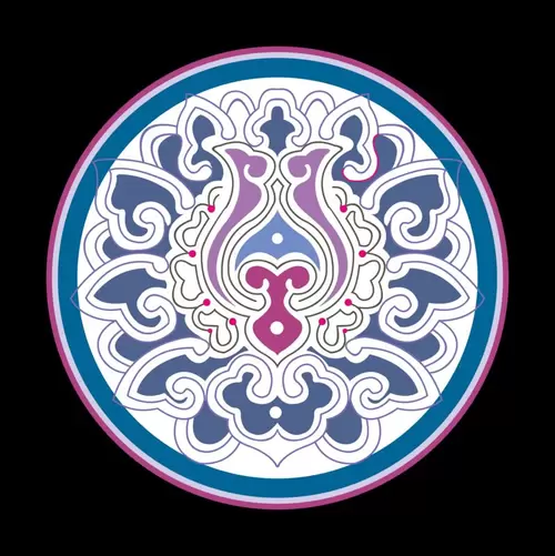 圓形藻井圖案插圖