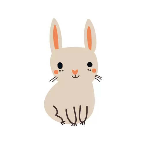 森林動物-小兔子插圖素材