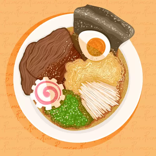 日本美食插圖