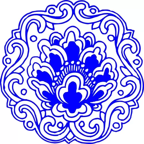 青花瓷圖案插圖
