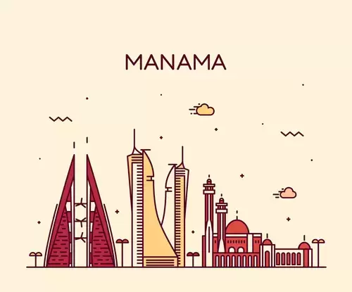 全球城市印象-麥納麥插圖素材