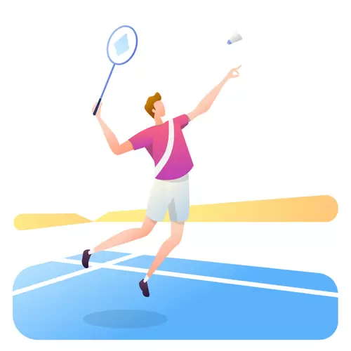 體育運動-打羽毛球插圖