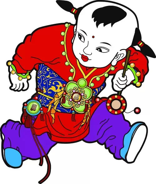 福娃-賀年插圖