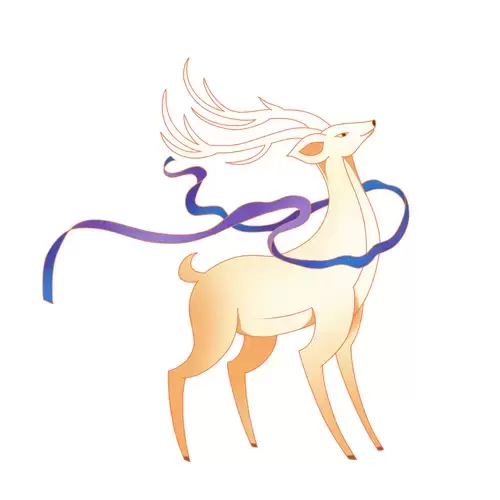 鹿插圖