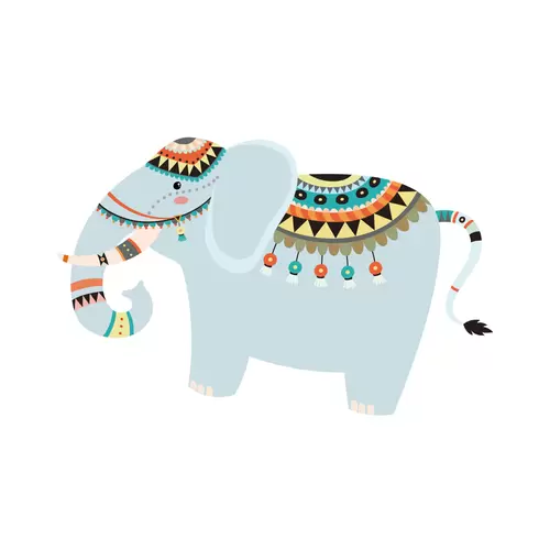 森林動物-大象插圖