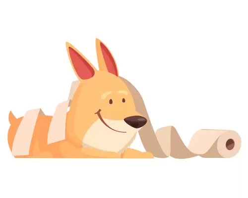 寵物狗-玩耍-紙插圖