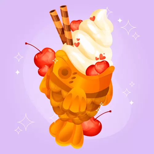 日本美食-冰淇淋插圖
