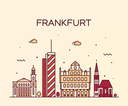 全球城市印象-法蘭克福插圖素材