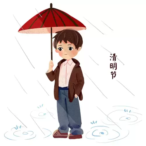 清明節-遵守約定-雨中等待插圖