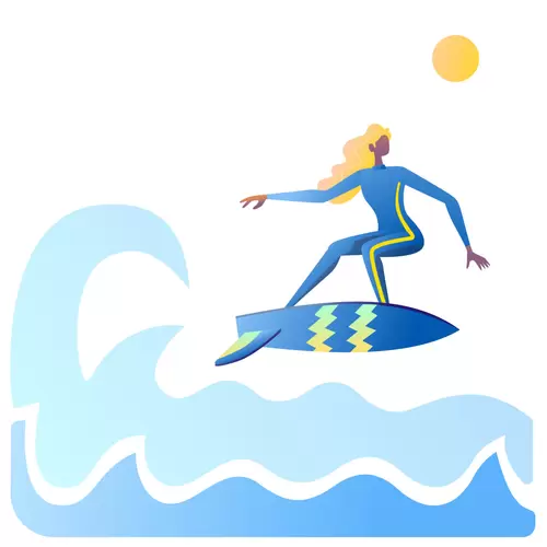 體育運動-衝浪插圖