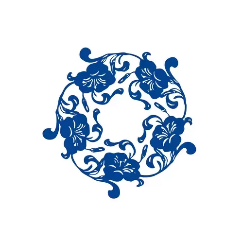 青花瓷圖案插圖