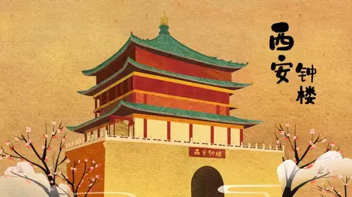 中國著名建築-西安鐘樓插圖