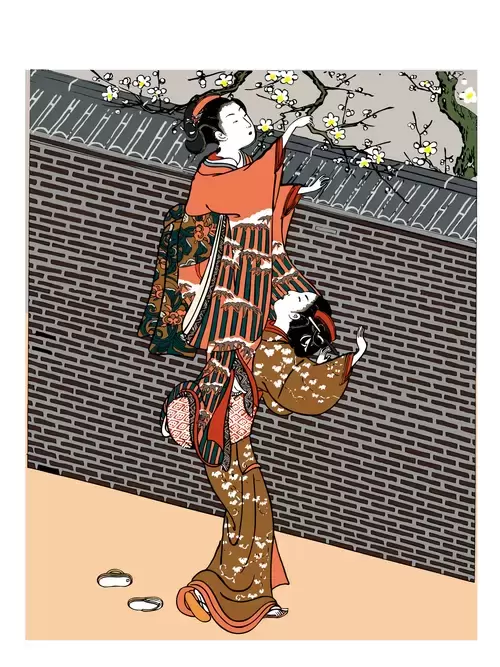 日本浮世繪插圖