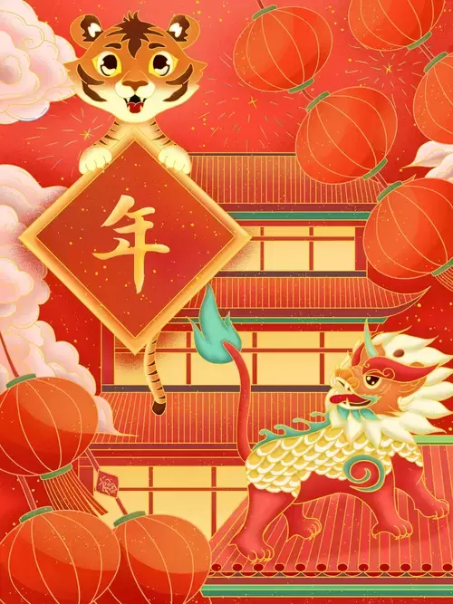 新年賀卡插圖