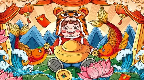 新年賀卡插圖