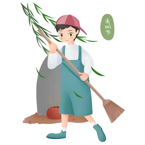 清明節-掃墓-祭祀插圖素材
