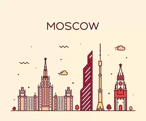全球城市印象-莫斯科插圖素材