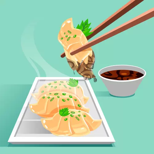 日本美食-餃子插圖