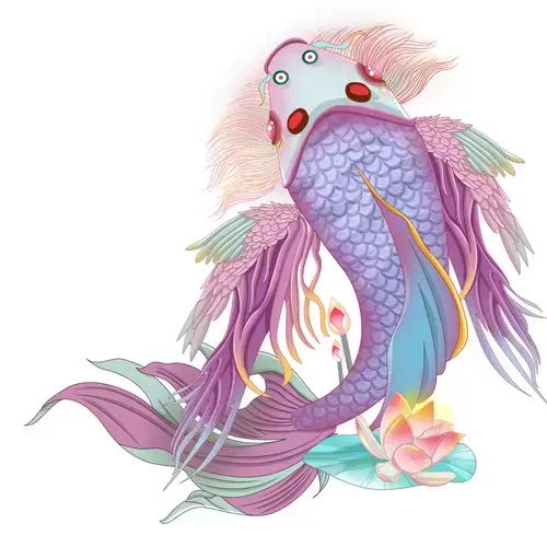 上古神獸-蠃魚插圖素材
