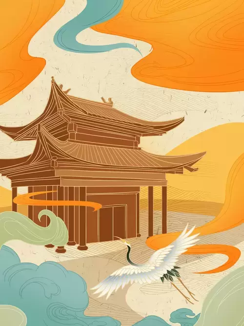 中國著名建築插圖