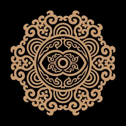 中國古典圓形紋樣圖案插圖
