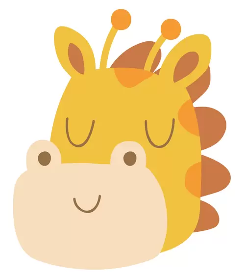 動物頭像-長頸鹿插圖