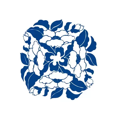 青花瓷圖案插圖
