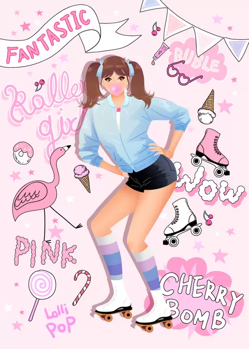 時尚女人插圖素材