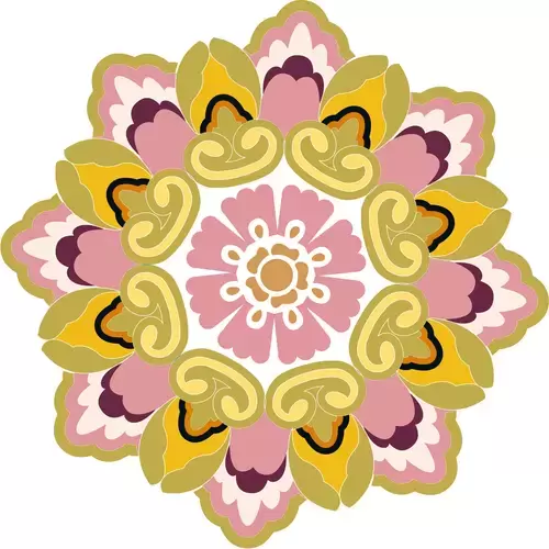 彩色對稱圖案插圖素材