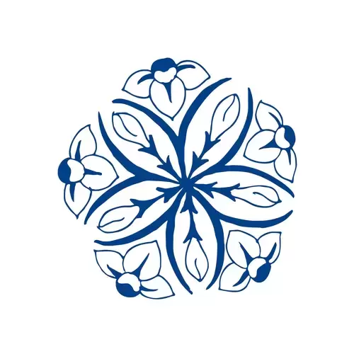 青花瓷圖案插圖