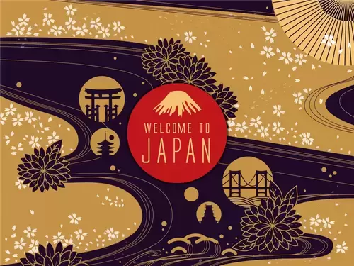 日本景點插圖素材