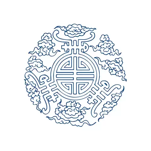 青花瓷圖案插圖