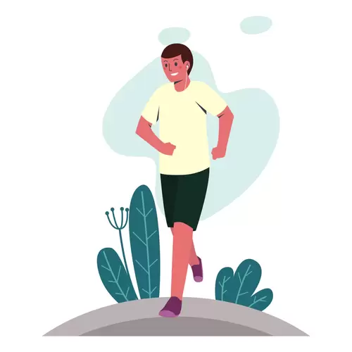 夏季人物運動-跑步插圖
