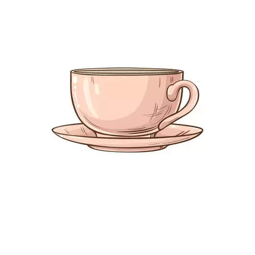茶具插圖插圖素材