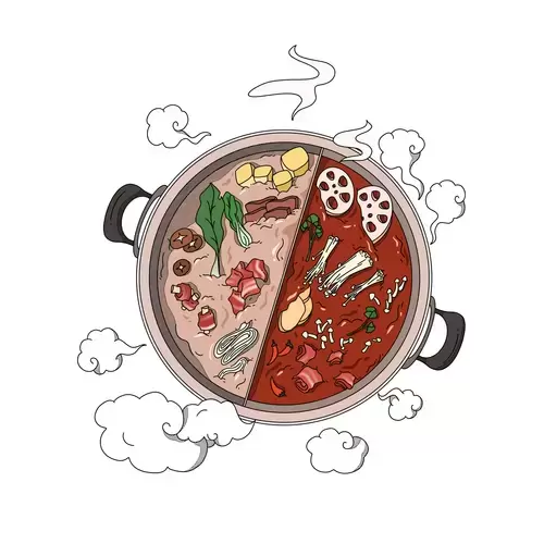 中華美食-鴛鴦火鍋插圖