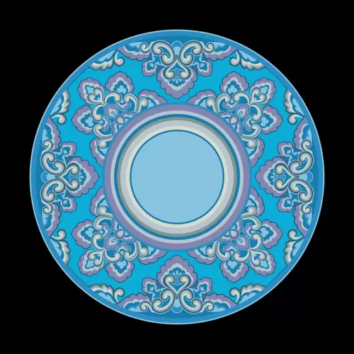 圓形藻井圖案插圖