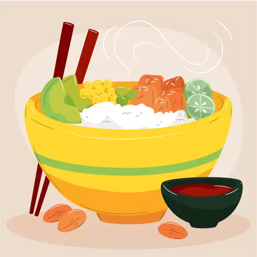 各地美食-蔬菜拌飯插圖