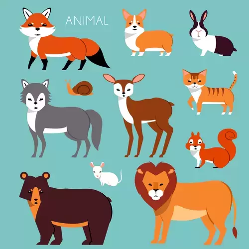 動物圖標插圖素材